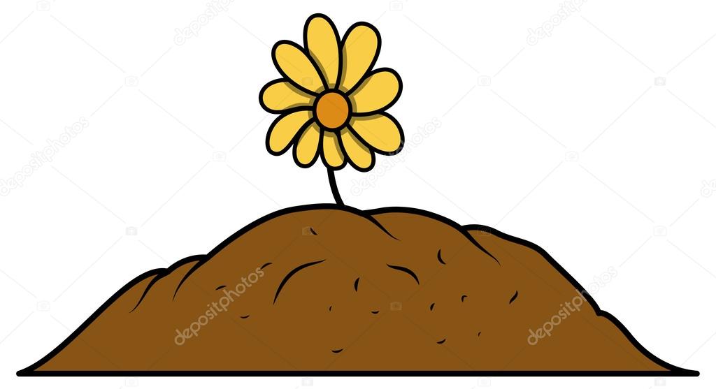 Clipart Garden Soil Flower Plant Grown In Soil Stock Vector C Baavli