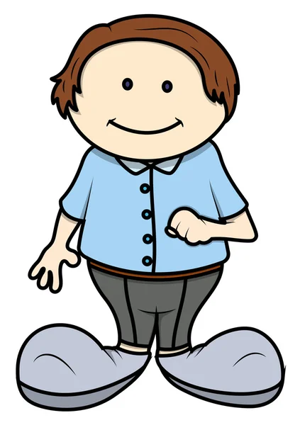 Cute Simple Boy - Vector Cartoon Illustration — Stock Vector