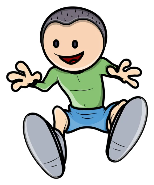 Niño feliz - Vector ilustración de dibujos animados — Archivo Imágenes Vectoriales