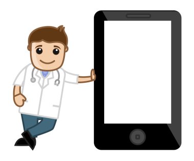 Mobil sunum - ofis çizgi film karakterleri