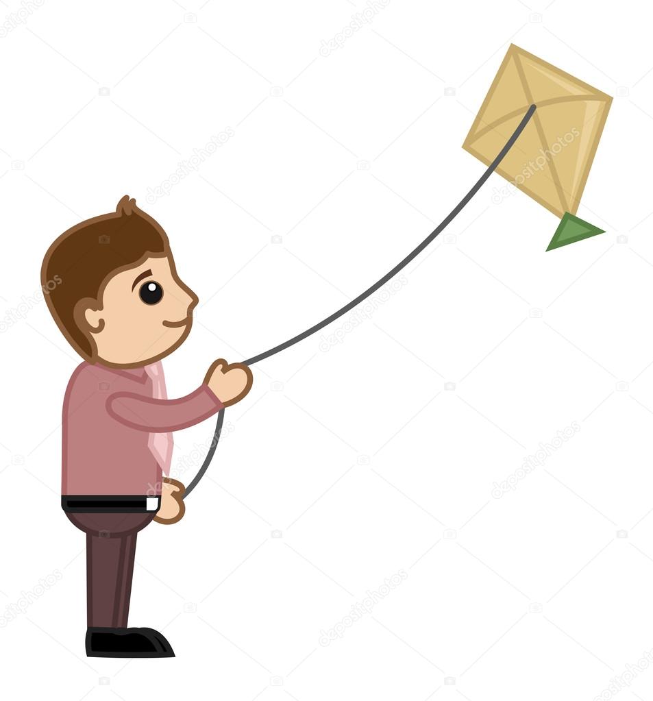 Man Flying Kite - Cartoon Business Characters Stock Vector Image by ©baavli #28929839 Man Flying Kite - Cartoon Business Characters Stock Vector Image by ©baavli #28929839