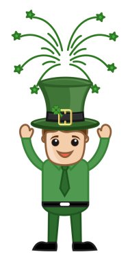Happy St. Patricks Day Leprechaun Cartoon Business Characters vector stock vector