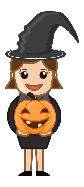 Halloween meisje — Stockvector