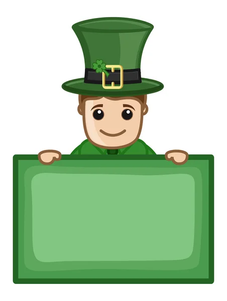 Saint-Patrick - Personnages de bande dessinée d'affaires — Image vectorielle