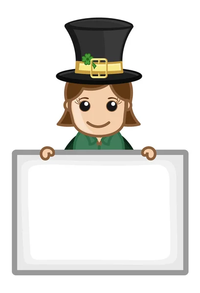 Feliz Día de San Patricio - Personajes de dibujos animados de negocios — Vector de stock