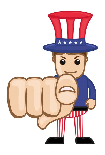 We Want You - Uncle Sam - Business Cartoon Персонажи — стоковый вектор