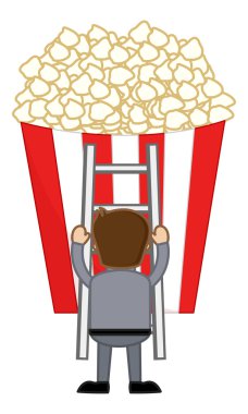 patlamış mısır - karikatür iş vektör karakter