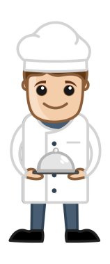 karikatür chef - karikatür iş vektör karakter