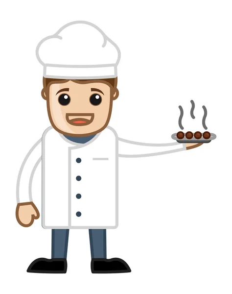 Chef - Cartoon Business personaggio vettoriale — Vettoriale Stock