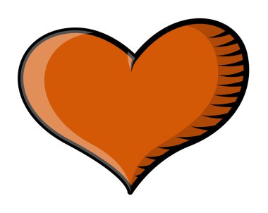 dövme kalp - vektör çizim