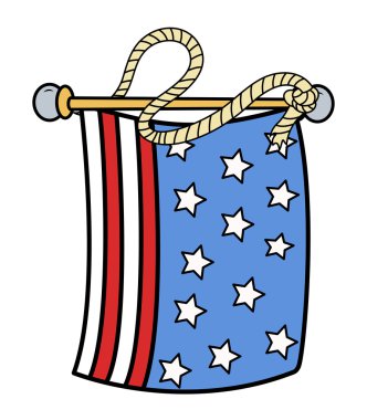 ABD bayrağı - vektör çizim