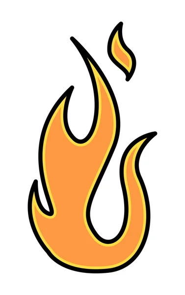Simpele brand flame - vectorillustratie — Stockvector