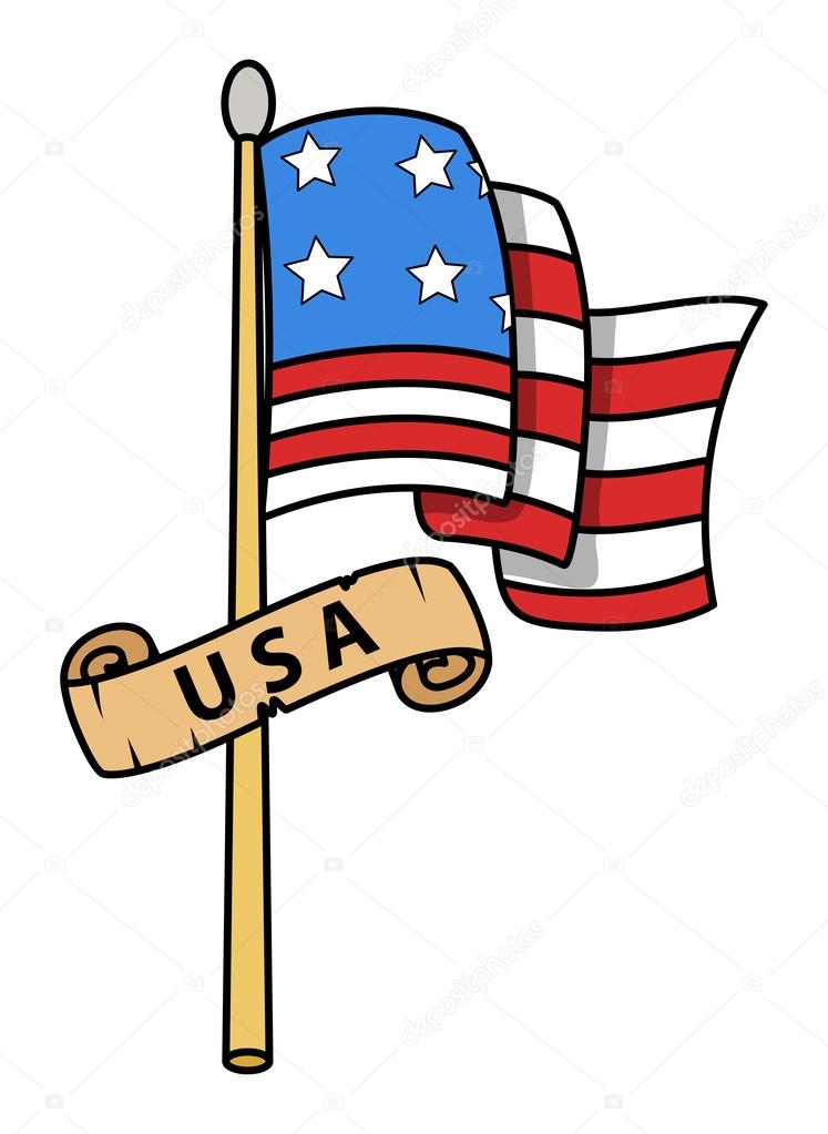 USA Flag Cartoon - Vector Illustration Stock Vector by ©baavli 29211301