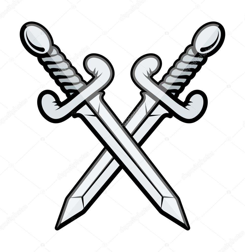 Crossed Sword - Vector Illustration Stock Vector by ©baavli 29211579