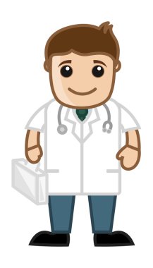 Doktor yardım kutusu - doktor ve tıbbi karakter kavramı ile