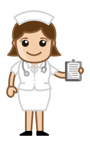 Nurse Checklist - Doctor & Medical Character Concept — Stock Vector