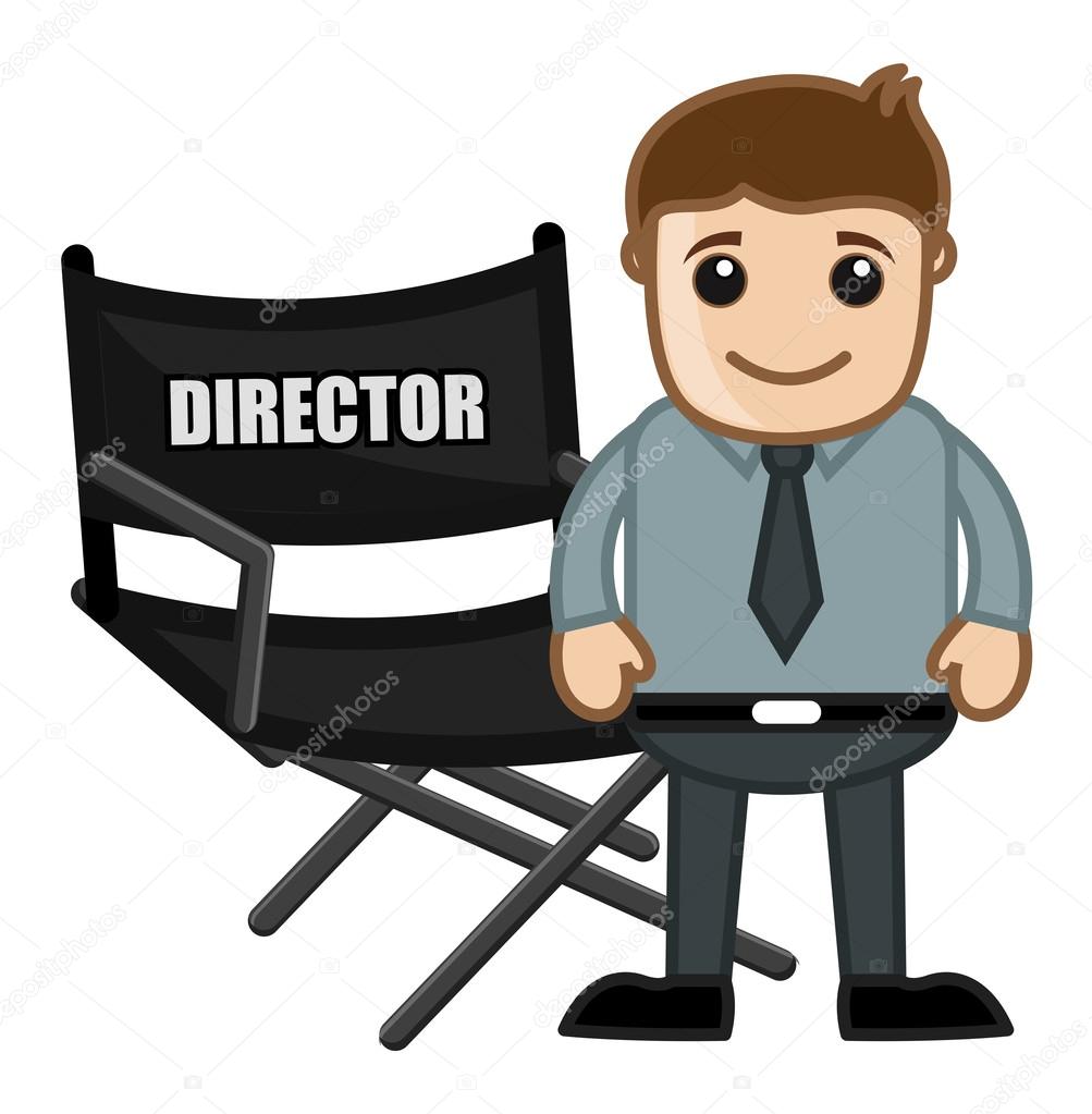Director Chair - Business Cartoons Vectors
