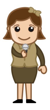 TV çapa - şarkıcı - iş karikatürler