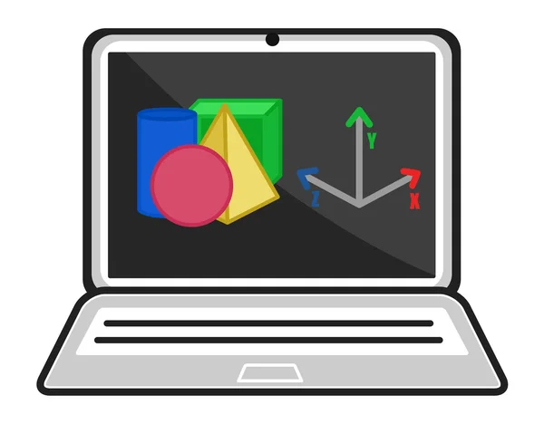 Programme 3D - Concept CAO — Image vectorielle