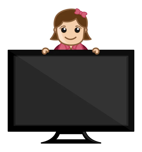 Smart TV Concept - Cartoni animati aziendali — Vettoriale Stock