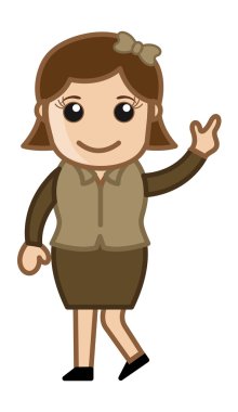 akıllı kadın - iş karikatür karakter vektör