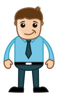 mutlu profesyonel - iş karikatür karakter vektör