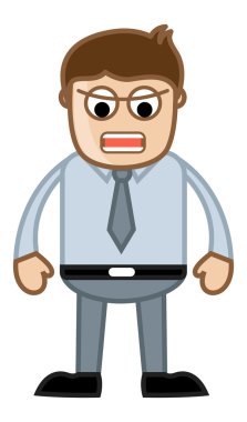 rahatsız edici patron - iş karikatür karakter vektör