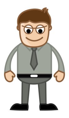 komik adam - iş karikatür karakter vektör