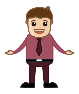 mutlu Emlak man - iş karikatür karakter vektör