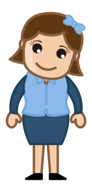 kadın bakan - iş karikatür karakter vektör