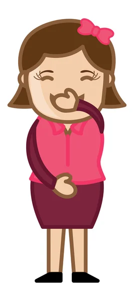 Laughing Girl - Business Cartoon Character Vector — Διανυσματικό Αρχείο