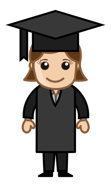 Chica graduada — Vector de stock