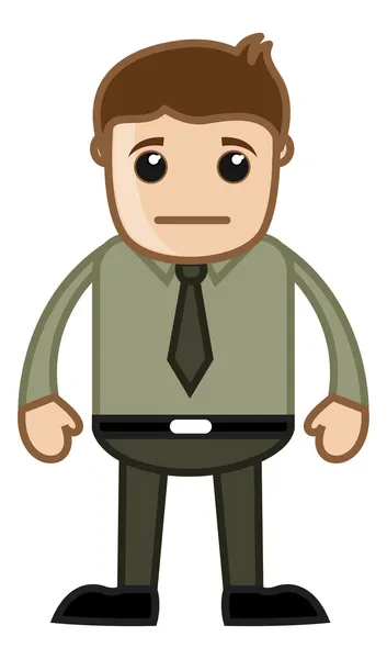 Professionista triste - Vettore del personaggio dei cartoni animati aziendali — Vettoriale Stock