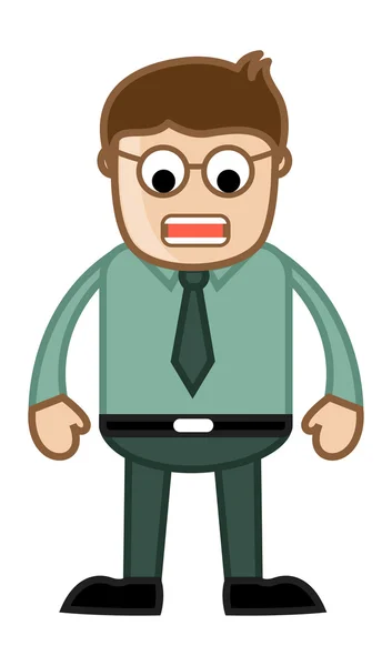 Angry Cartoon Man - Business Cartoon Character — стоковый вектор