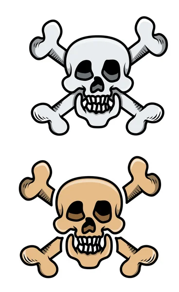 Calaveras viejas - Ilustración de dibujos animados vectoriales — Vector de stock