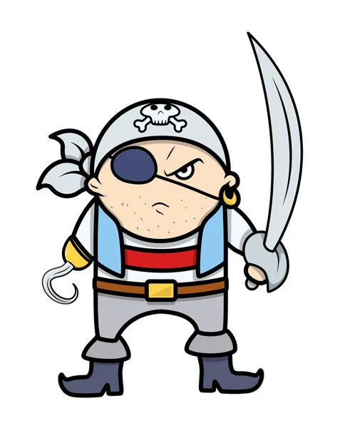 Capitão pirata — Vetor de Stock