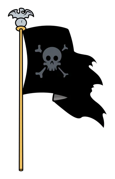 Jolly roger flaga - ilustracja kreskówka wektor — Wektor stockowy