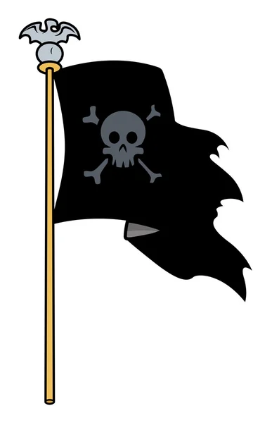 Jolly roger vlajky - vektor kreslené ilustrace — Stockový vektor