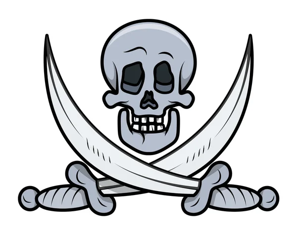 Jolly roger - cartoon vectorillustratie — Stockvector