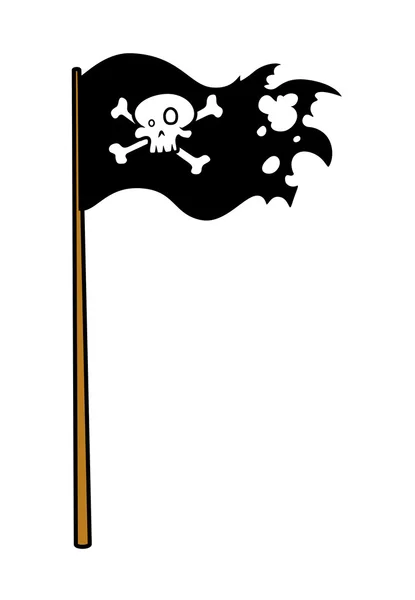 Pirat flagga - vektor tecknad illustration — Stock vektor