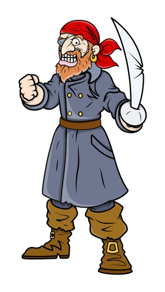 Captain Pirat - Vektor Cartoon Illustration — Stockvektor