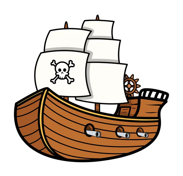 Pirate Ship Vector — Stock Vector