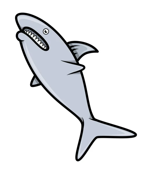 Köpekbalığı - vektör karikatür çizim — Stok Vektör
