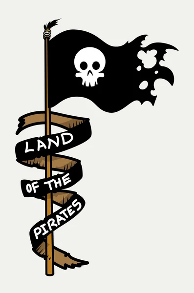 Landet av pirater - vektor tecknad illustration — Stock vektor