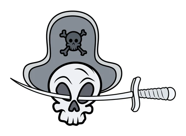 Jolly roger - vektor tecknad illustration — Stock vektor