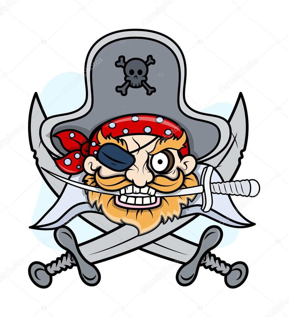 Pirate Captain Mascot - Vector Cartoon Illustration Stock Vector Image by  ©baavli #29800655