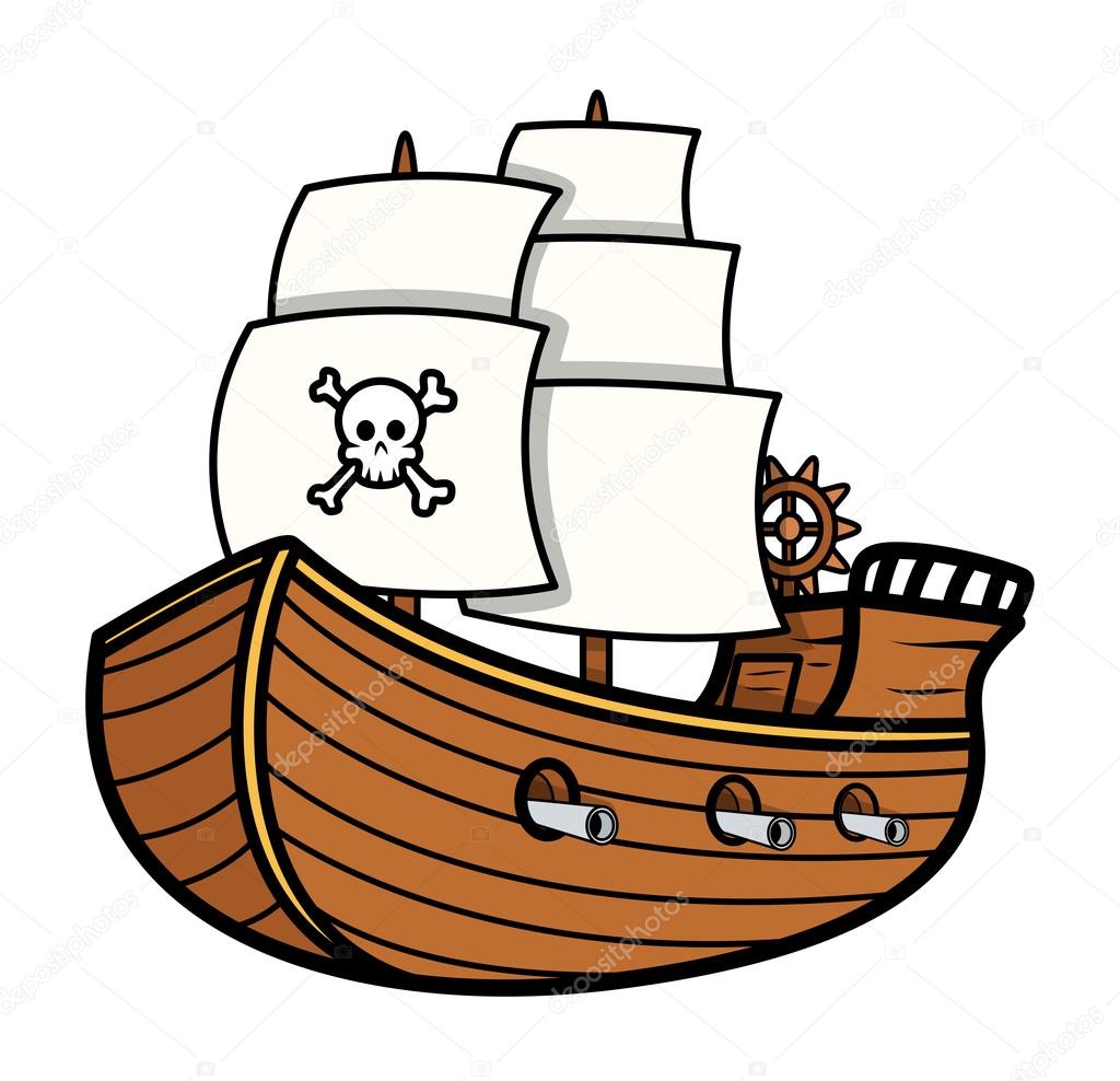 Pirate Ship Vector Stock Vector Image by ©baavli #29801075