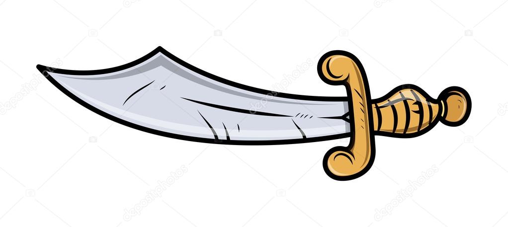 Viking Sword - Vector Cartoon Illustration