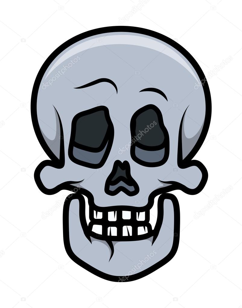 Skull Cartoon Tattoo - Vector Cartoon Illustration Stock Vector Image by  ©baavli #29806367