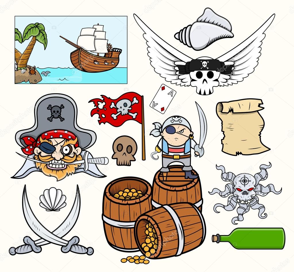 Pirate Vectors Set